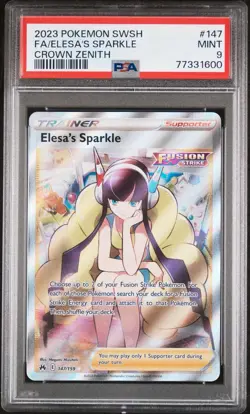 Elesa's Sparkle 147/159 Full Art 2023 Pokemon Crown Zenith SWSH PSA 9 - Image 1