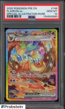 2025 Pokemon Pre En Special Illustration Rare #146 Flareon Ex PSA 10 GEM MINT - Image 1