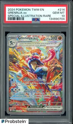 2024 Pokemon TWM En Special Illustration Rare #214 Greninja Ex PSA 10 - Image 1