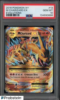2016 Pokemon XY Evolutions #13 M Charizard Ex PSA 10 GEM MINT - Image 1