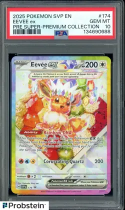 2025 Pokemon SVP En Pre-Super Premium Collection #174 Eevee Ex PSA 10 - Image 1