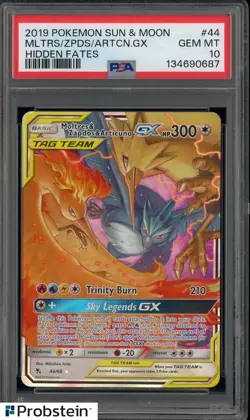 2019 Pokemon Sun & Moon Hidden Fates Mltrs Zpds Artcn Gx PSA 10 - Image 1