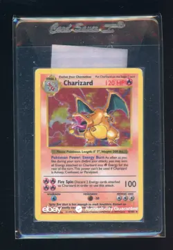 Auction #4 1999 Pokemon TCG Game Base Set Shadowless #4 Charizard Holo Rare - Image 1