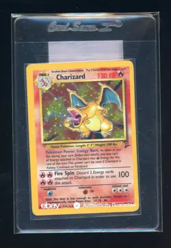 2000 Pokemon TCG Game Base Set 2 #4 Charizard Holo Rare - Image 1