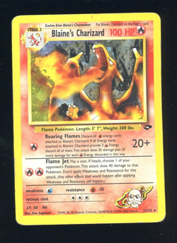 2000 Pokemon TCG Gym Challenge #2 Blaine's Charizard Holo Rare - Image 1