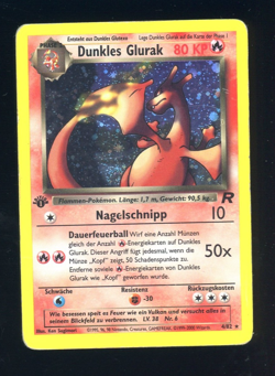 2000 Pokemon TCG German Team Rocket 1st Edition #4 Dark Charizard Holo Rare - Image 1
