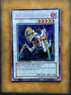 Yugioh Ally Of Justice Catastor HA01-EN026 Secret Rare Limited Edition LP - Image 1