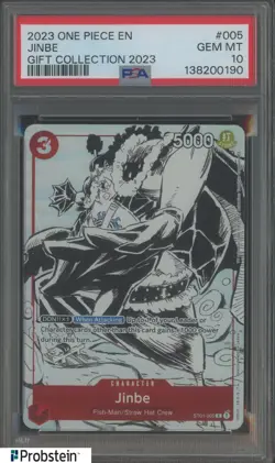 2023 One Piece EN Gift Collection 2023 #005 Jinbe PSA 10 GEM MINT - Image 1