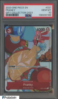 2023 One Piece EN Gift Collection 2023 #021 Franky PSA 10 GEM MINT - Image 1