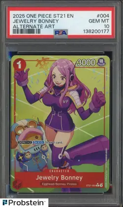 2025 One Piece ST21 EN Alternate Art #004 Jewelry Bonney PSA 10 - Image 1