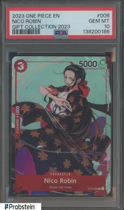 2023 One Piece EN Gift Collection 2023 #008 Nico Robin PSA 10 - Image 1