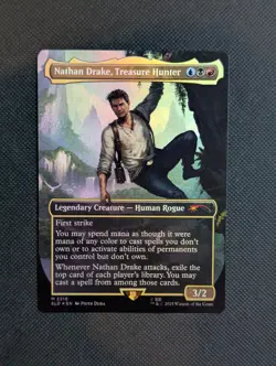 Nathan Drake, Treasure Hunter, Secret Lair, Rainbow Foil, MTG, NM - Image 1