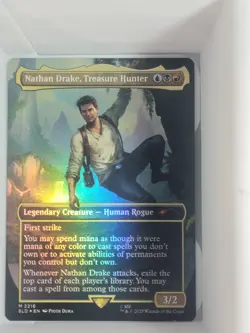 MTG Nathan Drake, Treasure Hunter (Rainbow Foil) Secret Lair Uncharted 2216 - Image 1