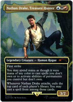 Nathan Drake, Treasure Hunter (Rainbow Foil) 2216 Uncharted Secret Lair MTG NM - Image 1