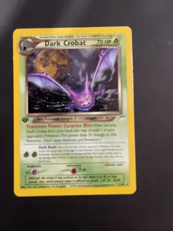 Pokemon Dark Crobat TCG Neo Destiny Holo Card 2/105 1st Edition - Image 1