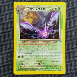 Dark Crobat 2/105 Neo Destiny Holo Rare Unlimited Pokemon Card Yoshikawa MP - Image 1