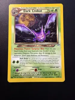 Pokemon Trading Card - Neo Destiny - Dark Crobat 2/105 Rare Holo Exc - Image 1