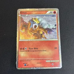 Entei HGSS20 - Shiny Black Star Promo Holo - Pokemon Card - LP - Image 1