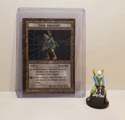 Yugioh Dungeon Dice Monsters DDM Dark Assailant B1-04 Figure & Card Lot English - Image 1