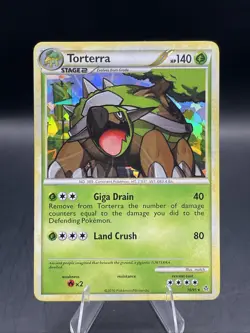 Torterra 10/95 Unleashed Cracked Ice Holo Rare Pokemon Card LP - Image 1