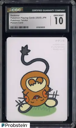 2025 Pokemon Playing Cards JPN Picture Card Taruka Dedenne CGC 10 GEM MINT - Image 1