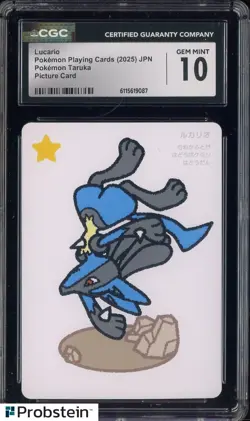 2025 Pokemon Playing Cards JPN Picture Card Taruka Lucario CGC 10 - Image 1