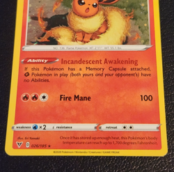 Flareon Cosmos Holo Promo Pokemon Card ( #026/185 NM Rare ) - Image 3