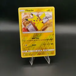 Pikachu 55/236 Reverse Holo Foil Unified Minds 2019 Pokemon Card MP Meal Time - Image 1