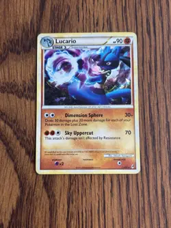 Lucario 14/95 Call Of Legends Cracked Ice Holo Pokemon Card MP - Image 1