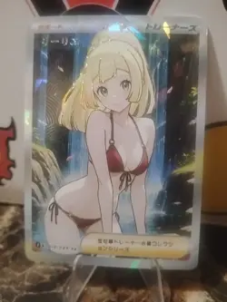 Pokemon Lillie Trainer Custom Sexy Doujin Waifu Trading Card - Image 1