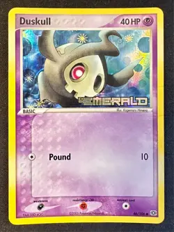 Duskull 46/106 2005 EX Emerald Pokemon Card Reverse Holo Stamped Common - Mp - Image 1