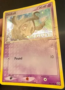 Duskull 46/106 2005 EX Emerald Pokemon Card Reverse Holo Stamped Common - Mp - Image 3