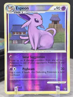 Pokemon Card TCG Espeon 2/90 Undaunted 2010 Reverse Holo Vintage - Image 5