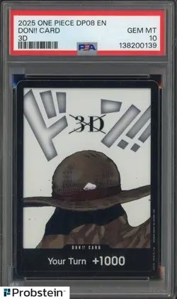 2025 One Piece DP08 EN 3D DON!! Card PSA 10 GEM MINT - Image 1