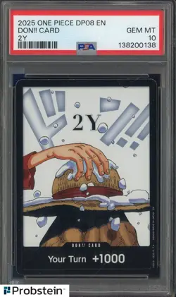 2025 One Piece DP08 EN 2Y DON!! Card PSA 10 GEM MINT - Image 1