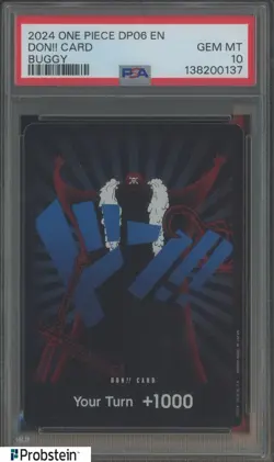 2024 One Piece DP06 EN Buggy Don!! Card PSA 10 GEM MINT - Image 1