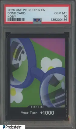 2025 One Piece DP07 EN Koby Don!! Card PSA 10 GEM MINT - Image 1