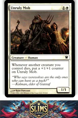 Magic the Gathering MTG Innistrad Unruly Mob #39 Buy 2 Get 1 - Image 1