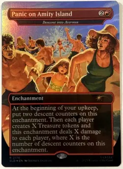 MTG Panic on Amity Island - Descent into Avernus (Rainbow Foil) Jaws MINT!! - Image 1