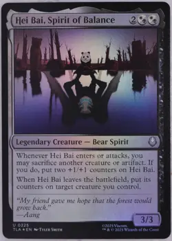 Hei Bai, Spirit of Balance TLA 0225 MTG Commander Sacrifice Counters Foil - Image 1