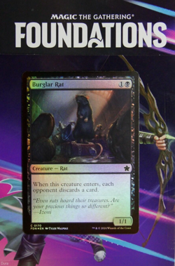 MTG FDN: Burglar Rat (Creature Rat) Regular Common Foil 0170 Foundations - Image 1