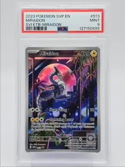 MIRAIDON 2023 POKEMON SCARLET VIOLET ETB BLACK STAR PROMO #013 PSA 9 Q0004 - Image 1