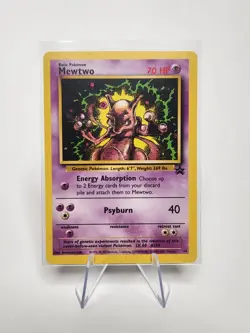 Mewtwo #14 vintage Black Star Promo MP to HP Pokemon WOTC Wizards of the Coast - Image 1