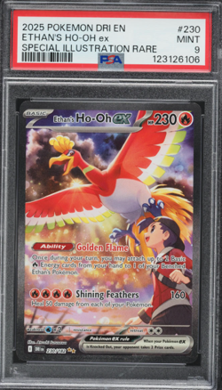 2025 Pokemon Scarlet & Violet Destined Rivals SIR Ethan's Ho-Oh EX #230 PSA 9 - Image 1