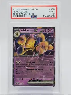 ALAKAZAM EX 2023 POKEMON BLACK STAR PROMO ALAKAZAM EX BOX #050 PSA 9 Q0004 - Image 1