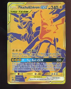 2021 Pokemon BSP Tag Team GX Premium Collection #SM248 Pikachu & Zekrom GX - Image 1
