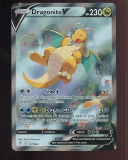 2021 Pokemon Evolving Skies Alternate Art #192/203 Dragonite V "PACK FRESH" - Image 1