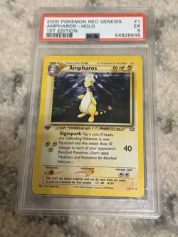 2000 Pokemon Ampharos Neo Genesis 1st Edition Holo - PSA EX 5 - Image 1