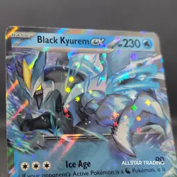 Black Kyurem EX 48/191 Pokemon Surging Sparks - Pokemon Scarlet Violet Holo Rare - Image 1