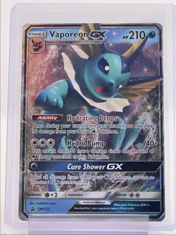 VAPOREON GX 2019 POKEMON SUN & MOON BLACK STAR PROMO #SM172 Q4339 - Image 1
